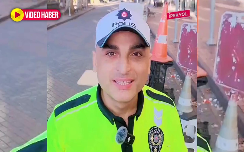 Trafik polisi video ile uyardı: Engel olmayın