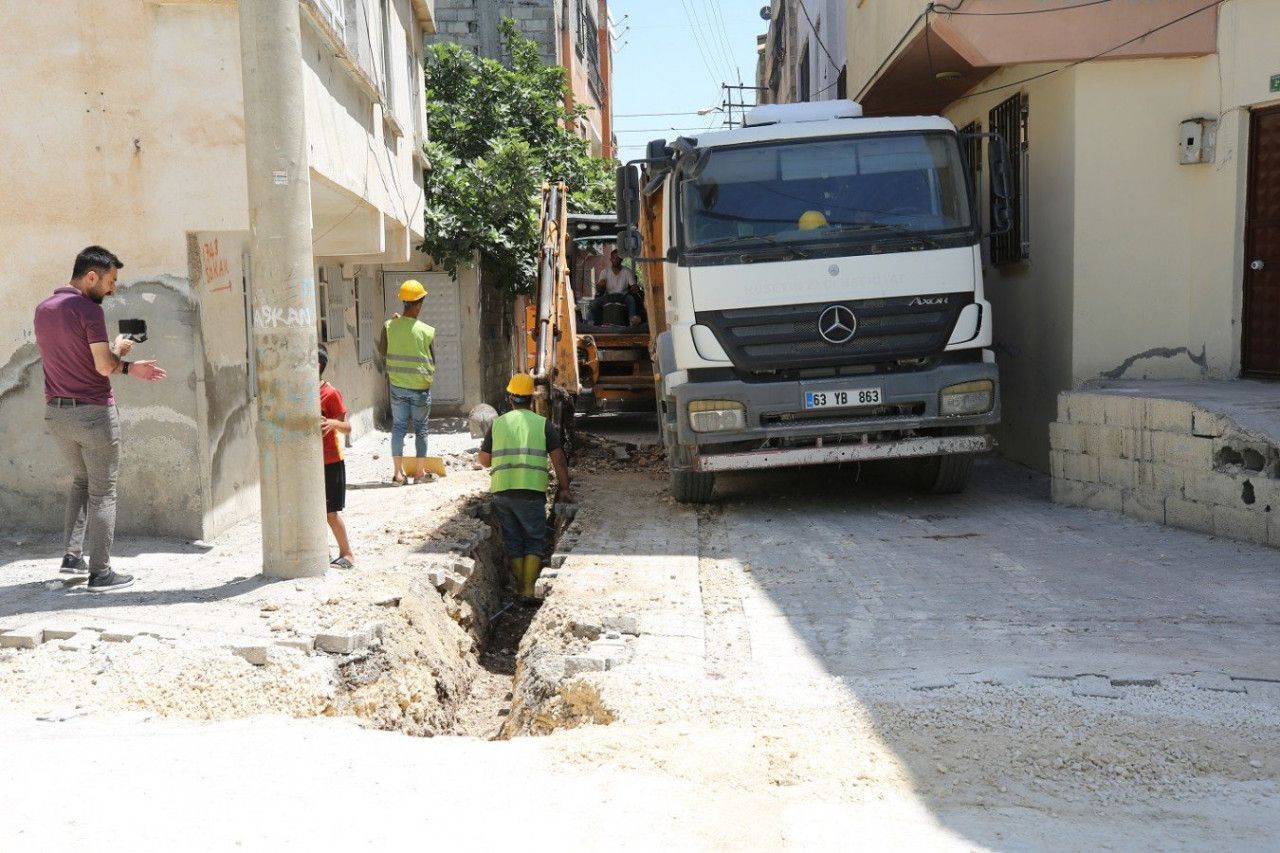 Eyyübiye’de doğal gaz çalışması Direkli Mahallesinde sürüyor