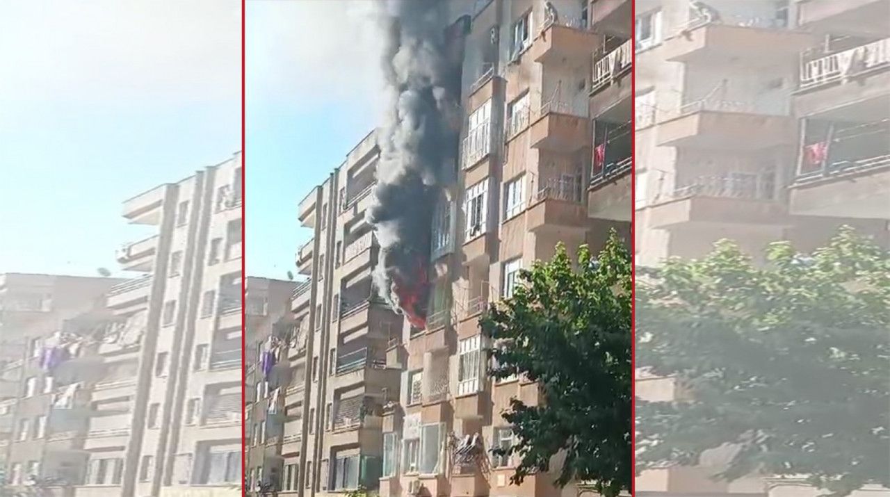 Urfa'da 6 katlı binadaki yangın paniğe neden oldu