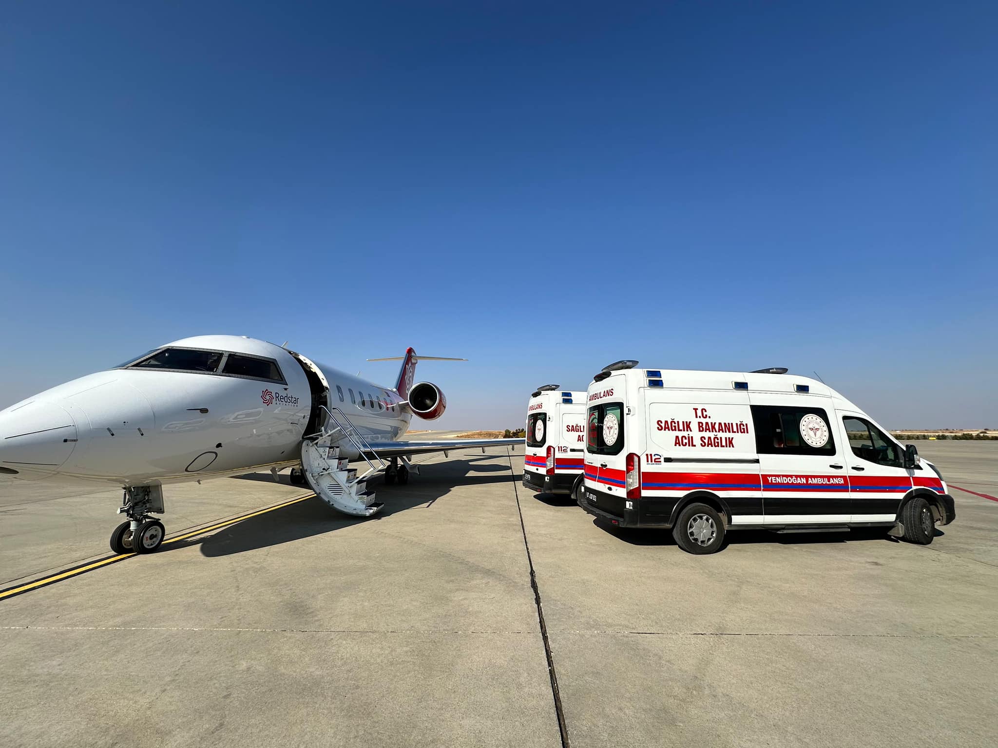 Şanlıurfa’da ambulans uçak 2 bebek için havalandı