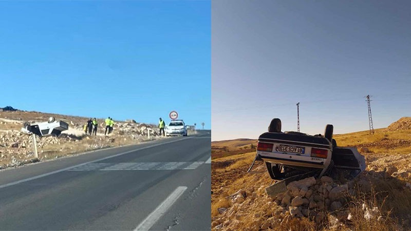 Şanlıurfa’da feci kaza! Takla atan araçta 5 yaralı