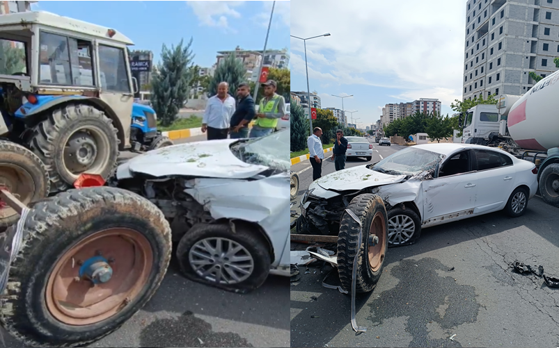 Karaköprü’de korkunç kaza: Otomobil ve traktör çarpıştı!