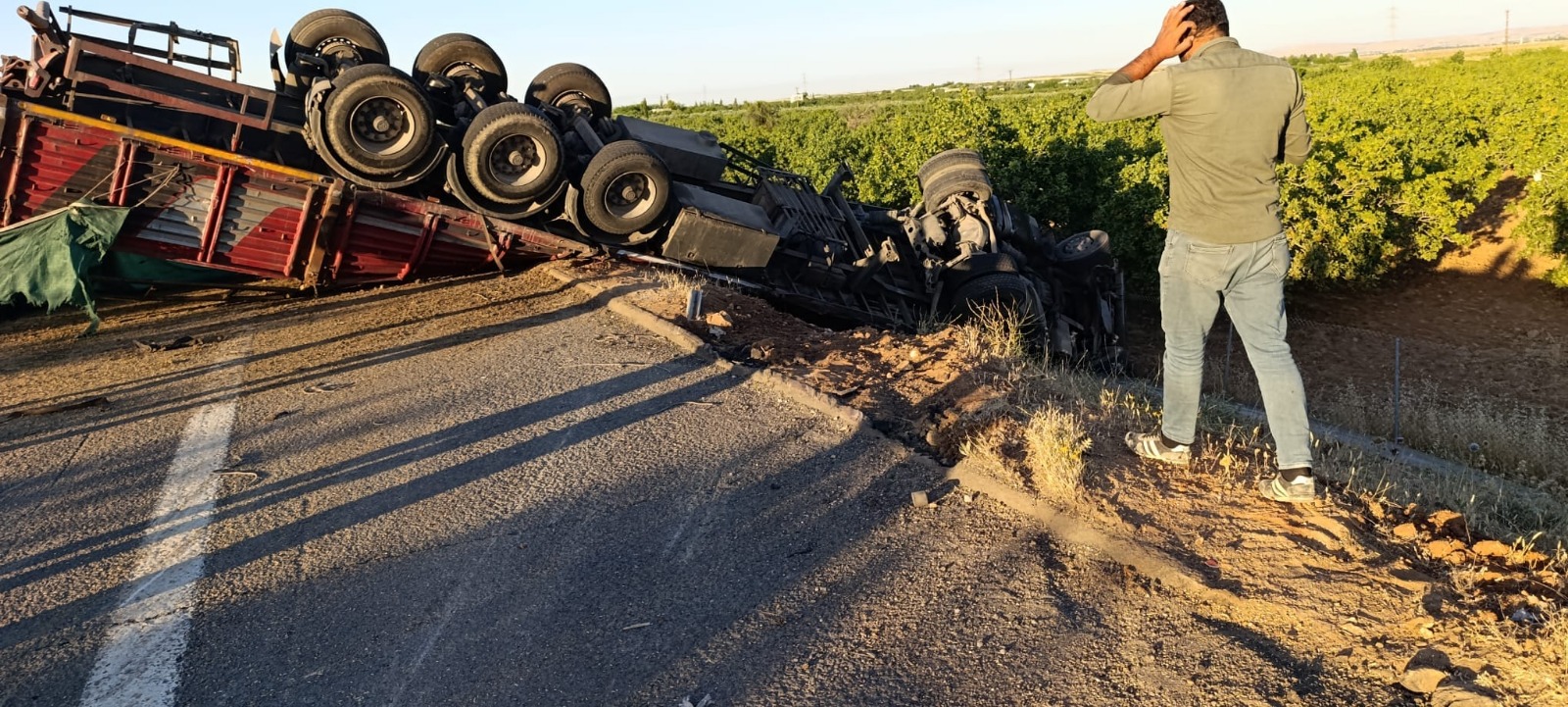 Şanlıurfa’da korkutan kaza!  Tır ile traktör çarpıştı: Yaralılar var