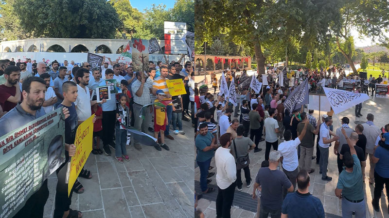 Şanlıurfa’da İsmail Heniyye için protesto!  “Zalimlere biat etmeyen her Müslüman hedefte”