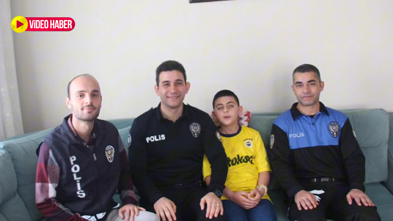 Şanlıurfa’da Fenerbahçe taraftarı Abdullah’a polislerden unutulmaz hediye