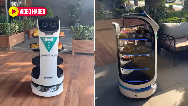 Komşu ilde çay, kahve ve yemeğiniz robot garsondan!