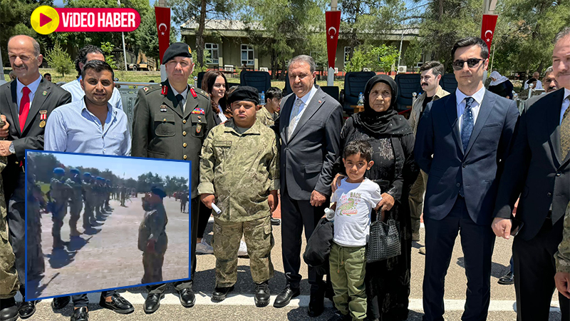 Down sendromlu Yusuf'tan askerlere selam! Şanlıurfa'da duygusal anlar