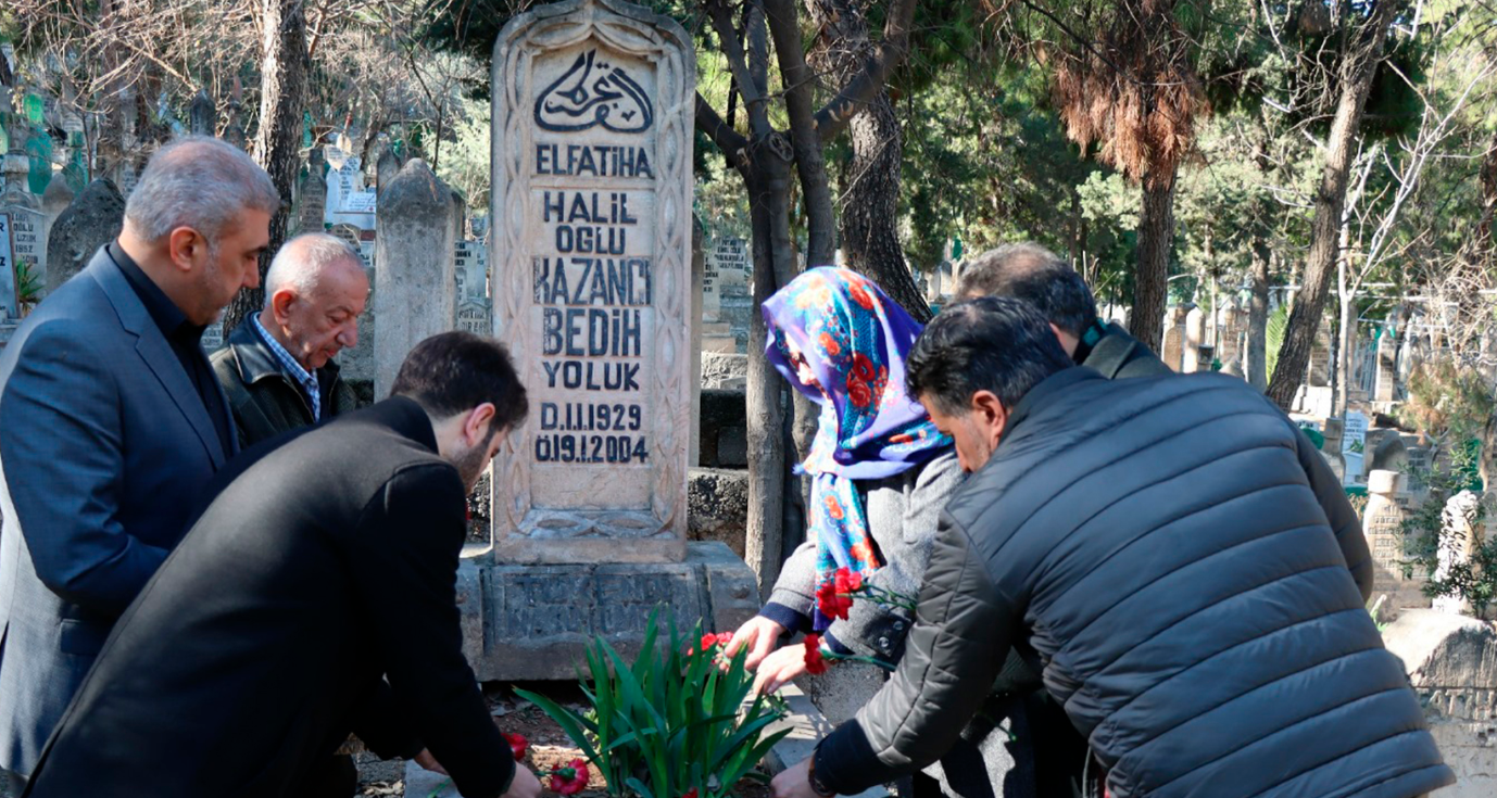 Kazancı Bedih mezarı başında anıldı!