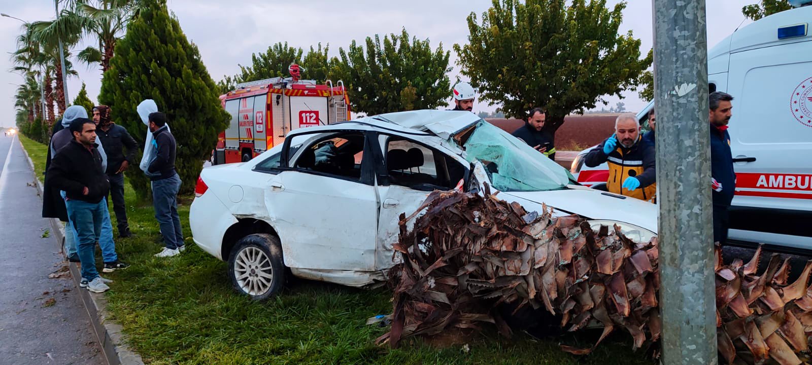 Şanlıurfa’da yağışlı havada feci kaza! 4 yaralı