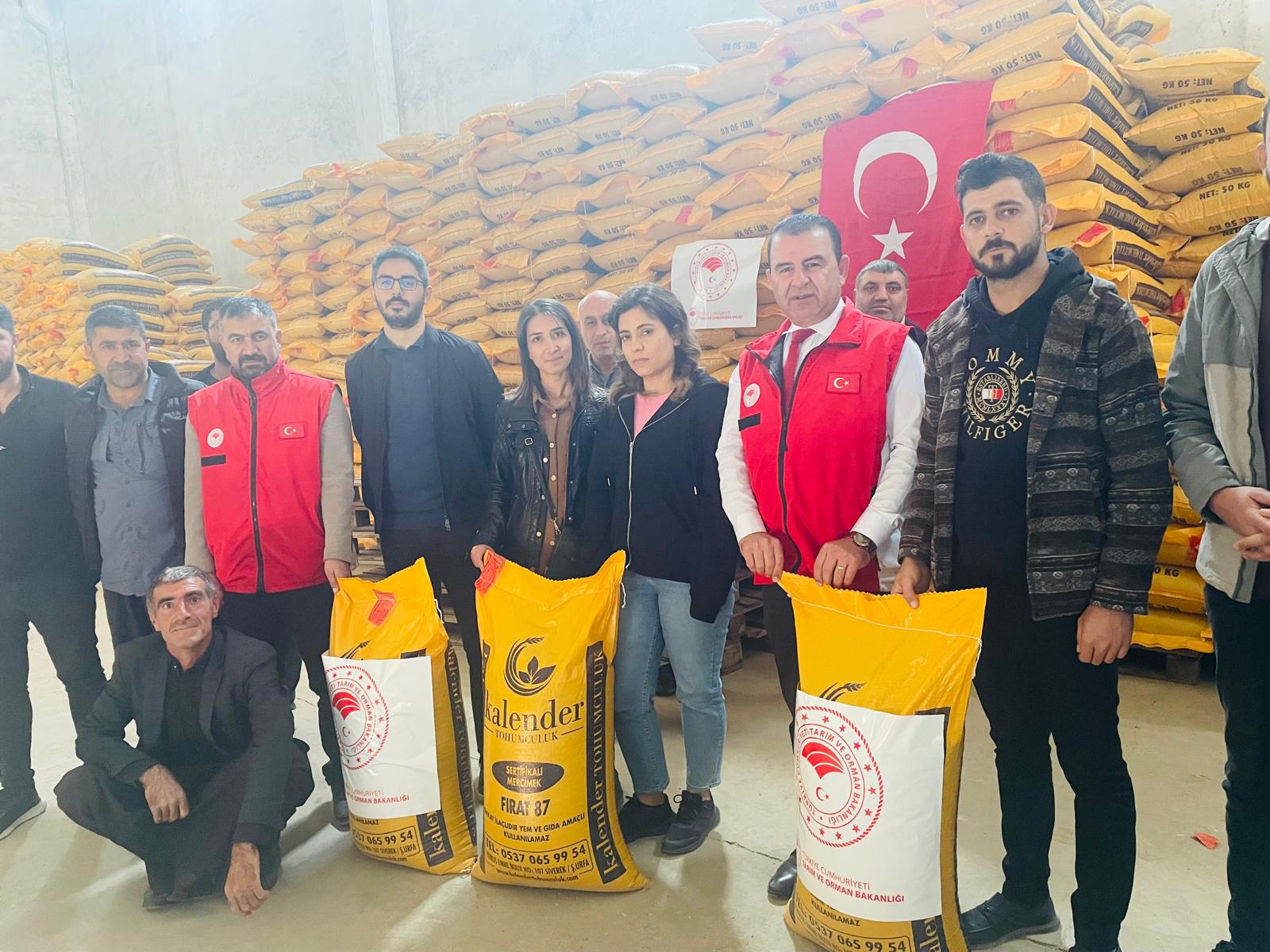 Şanlıurfa’da çiftçilere mercimek tohumu dağıtıldı