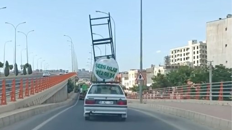 Urfa’da yük taşıma sınırlarını zorlayan Broadway!