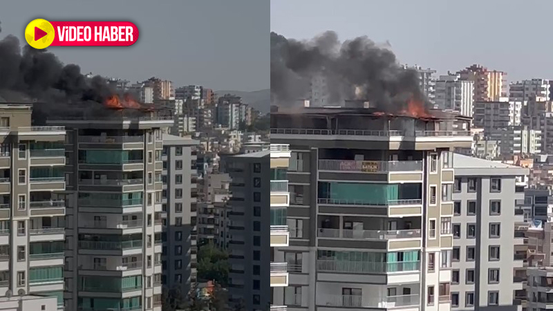 Şanlıurfa’da 10 katlı binada korkutan yangın