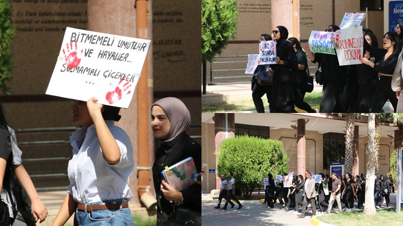 HRÜ’de kadın cinayetlerine karşı yürüyüş!