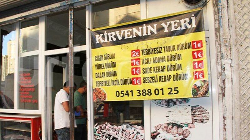 Urfalı işletme kebabı euro ile satmaya başladı