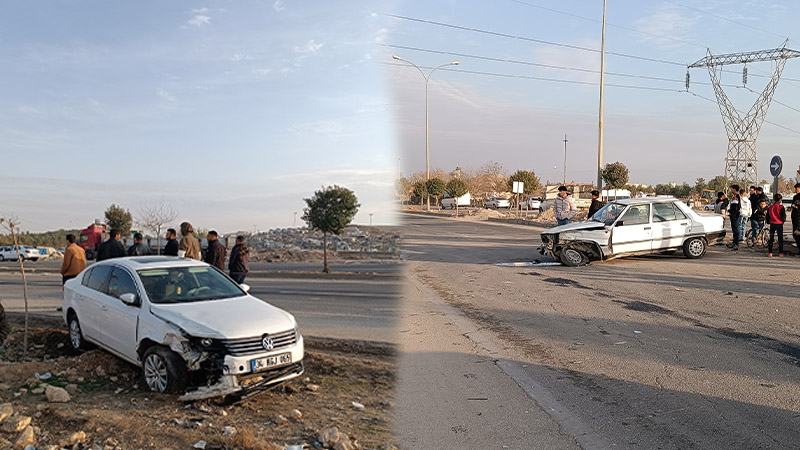 Şanlıurfa’da iki otomobil çarpıştı!