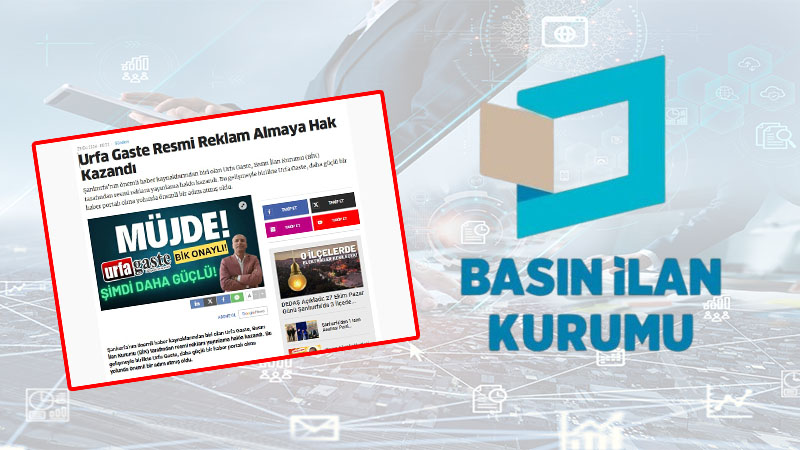 BİK onayladı: Urfa Gaste özel reklam yayınlama hakkı kazandı