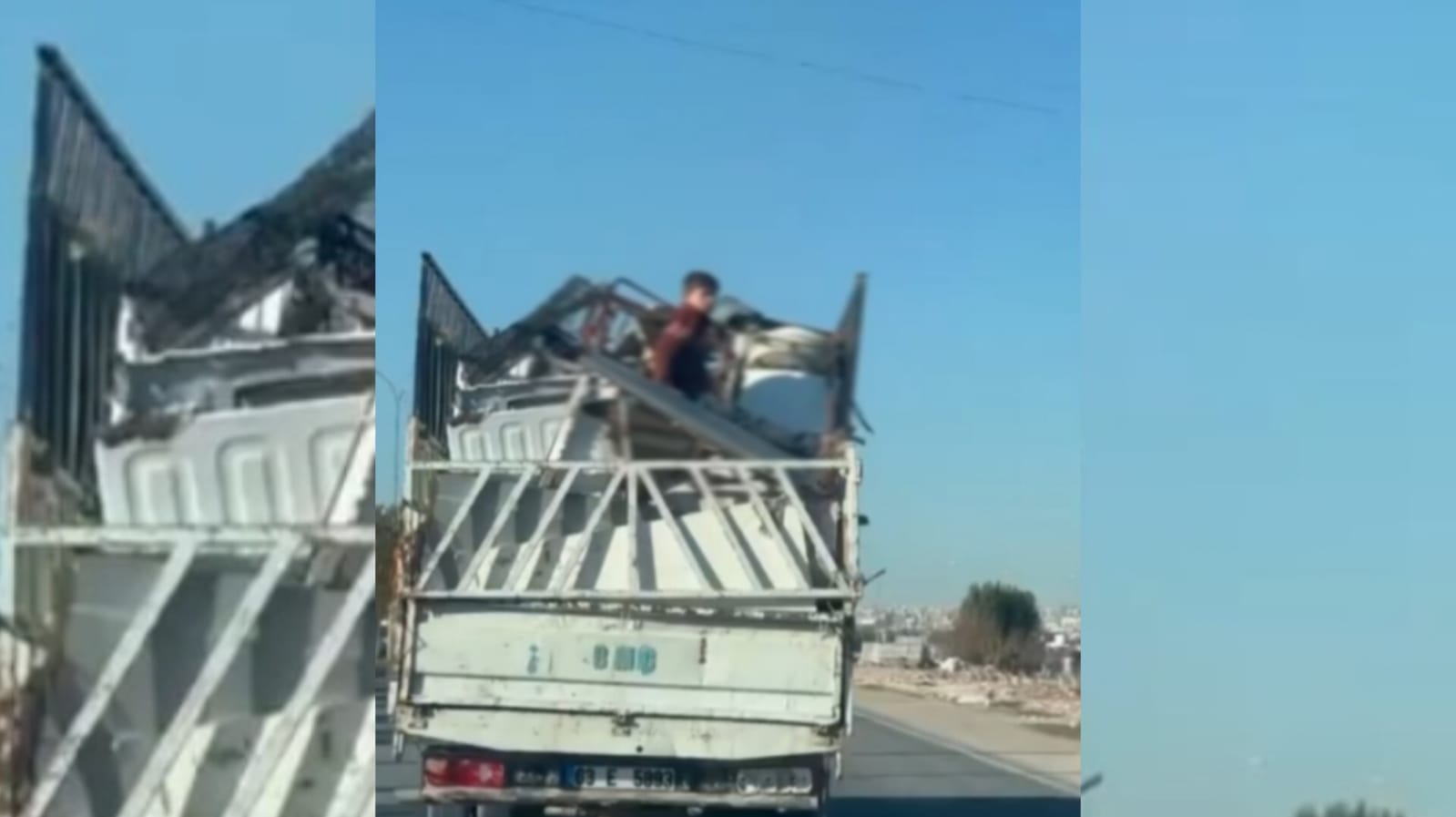 Şanlıurfa'da bir çocuğun tehlikeli yolculuğu...