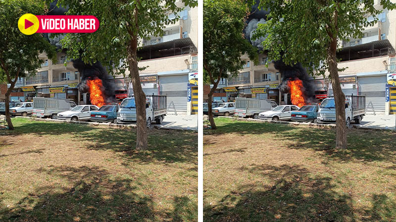 Şanlıurfa’da korku dolu anlar kamerada! Cayır cayır yandı