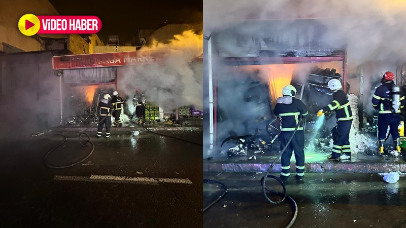 Şanlıurfa’da akşam saatlerinde korku dolu anlar! İş yeri alevlere teslim oldu