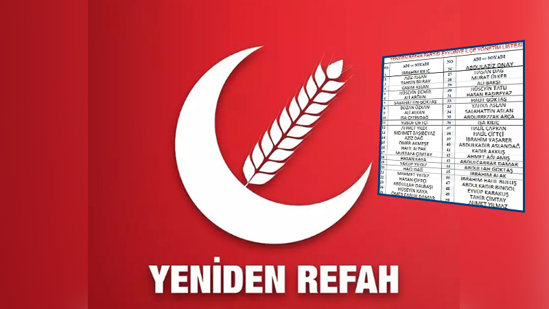 YRP Eyyübiye İlçe Başkanlığı’nda yeni yönetim belli oldu! İşte listenin tam hali…